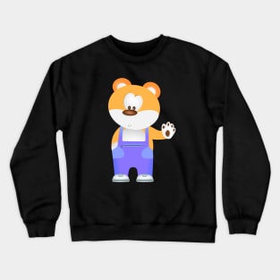 Cute teddy bear in trousers Crewneck Sweatshirt